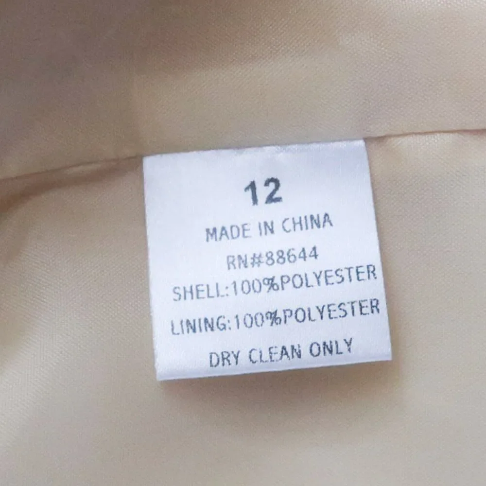 Emily Light Yellow Skirt Suit Size 12
